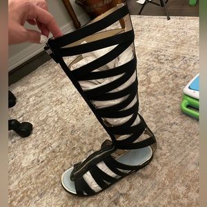 gx by Gwen Stefani Black Gladiator Sandal